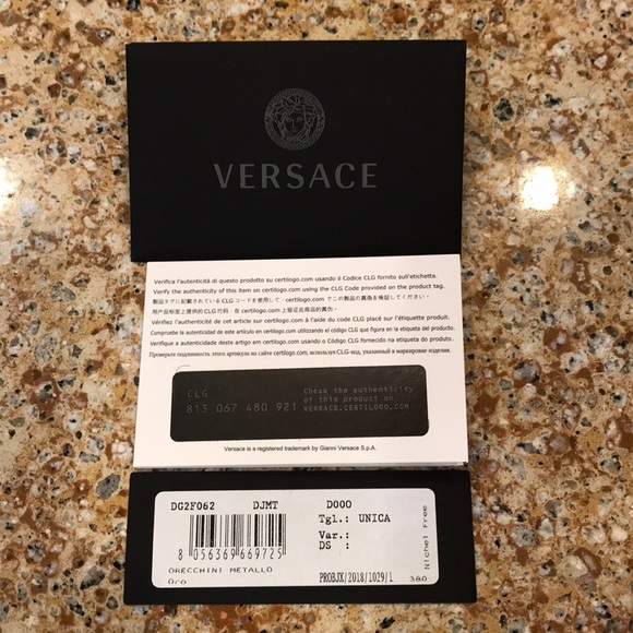 Versace Medusa Head Drop Earrings NWT - Picture 8 of 8